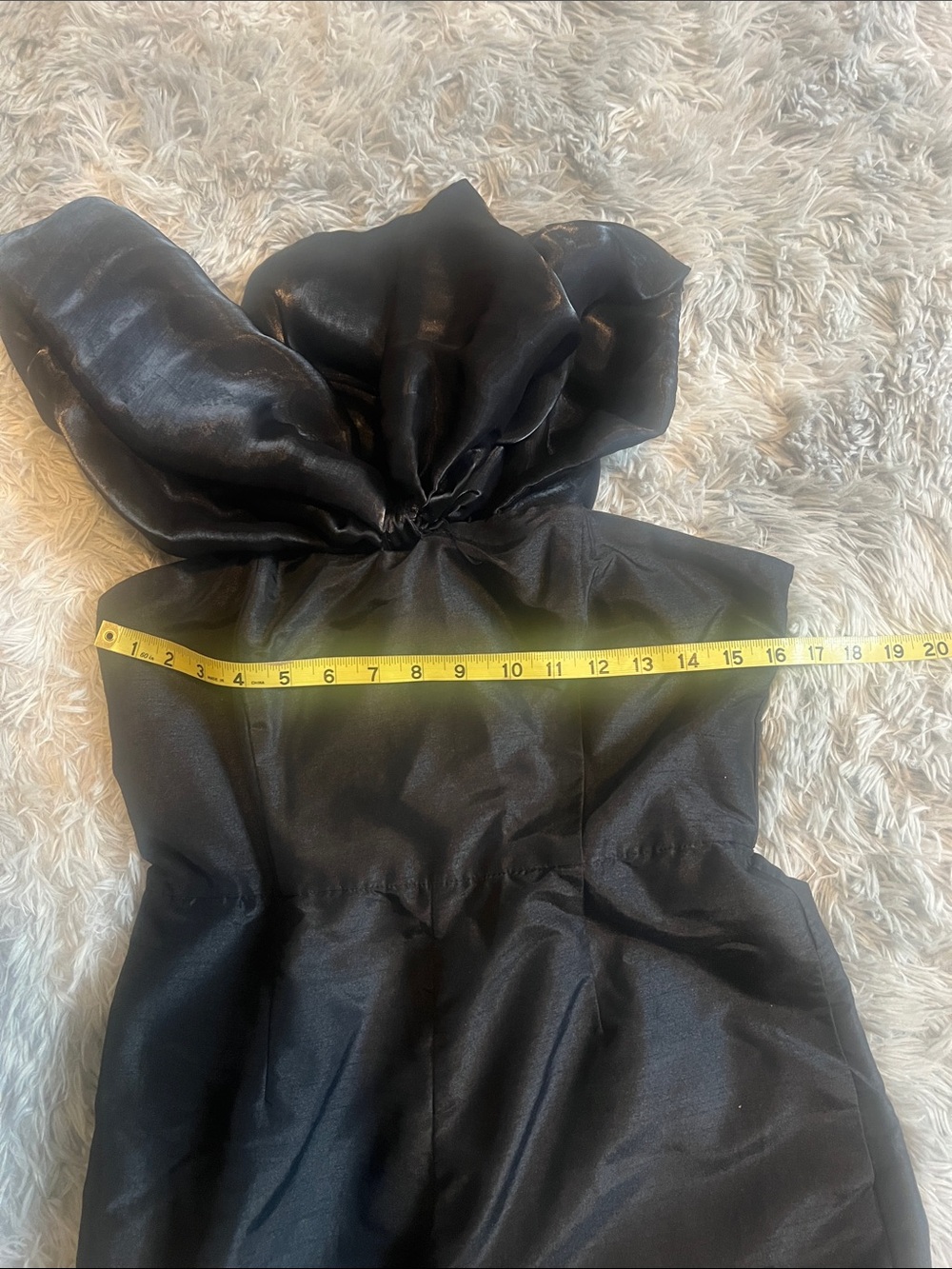 Hutch Black Strapless Draped Satin Dress - Picture 11 of 12